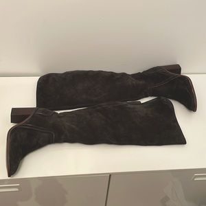 Vince Camuto Melaya Over the Knee Boot- Dark Olive Suede size 12. Like new.